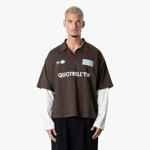 FUNCTION POLO LONGSLEEVE | BROWN/WHITE