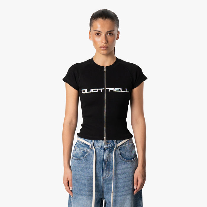 INDY ZIP TOP | BLACK