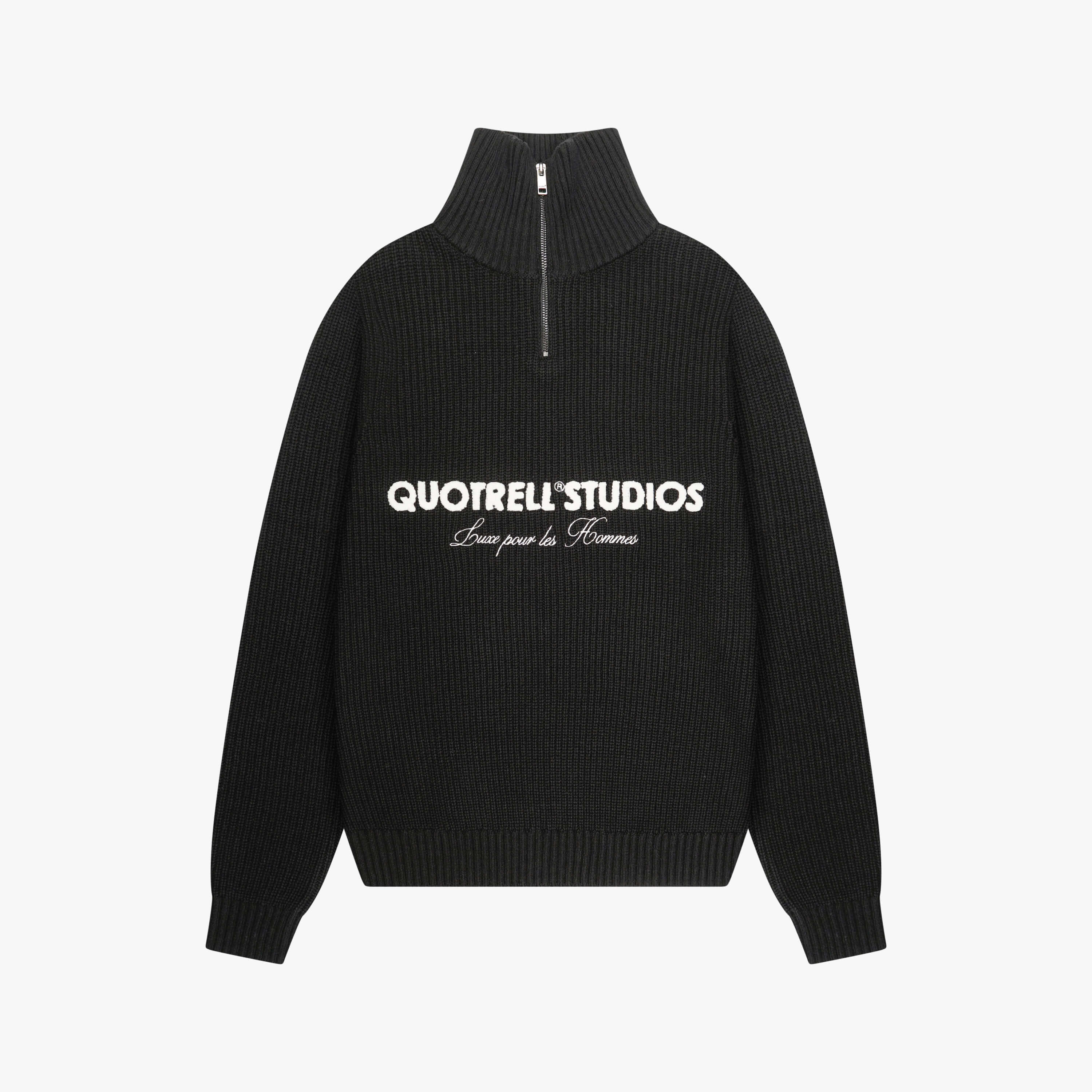 Half-Zip Knitted Sweater with Premium Comfort · Quotrell