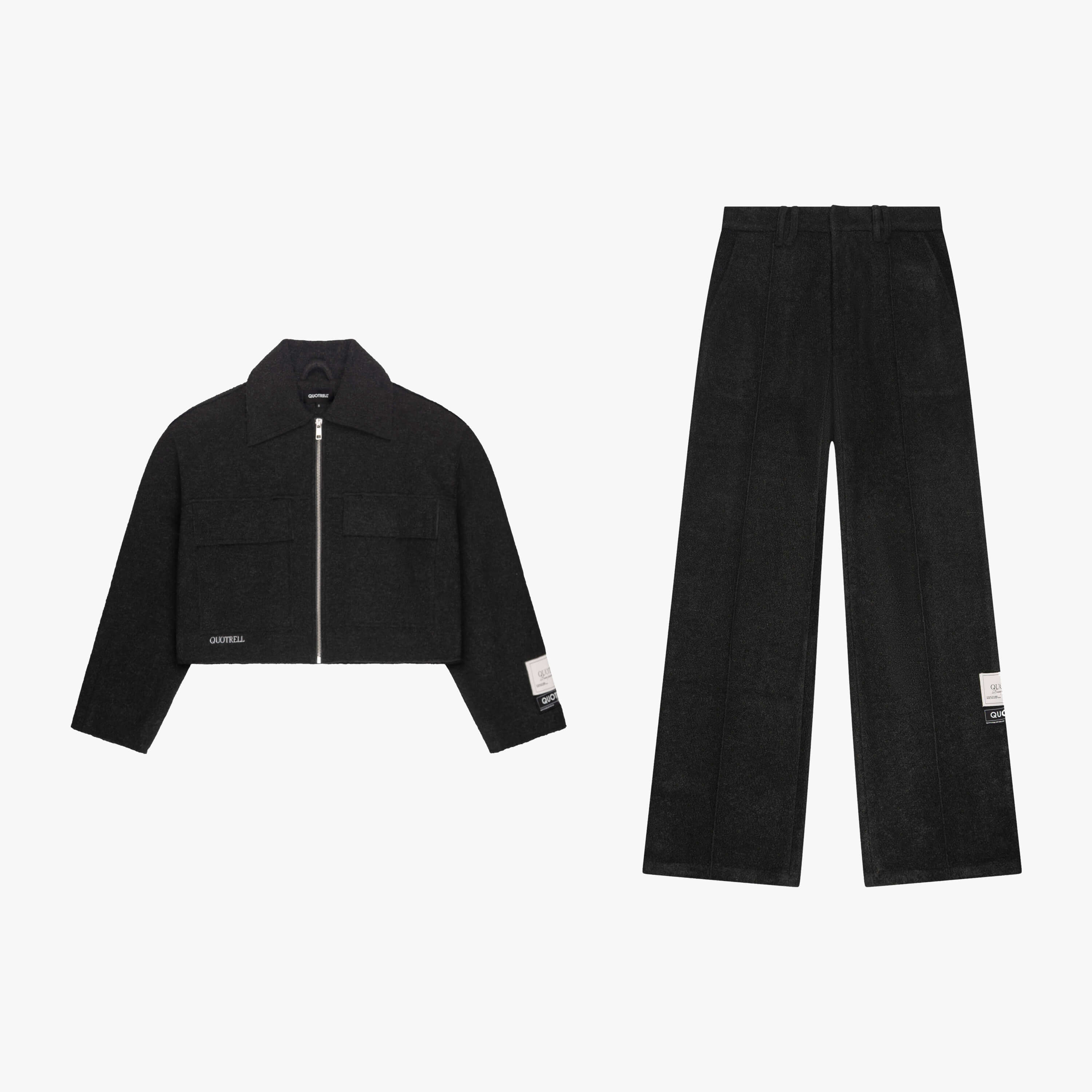 LAYLA CROPPED SET | BLACK – Quotrell