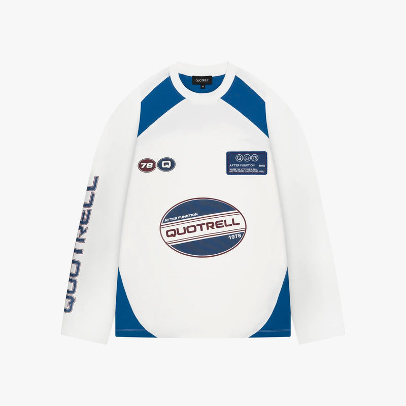 FW26 DROP1 FRAME LONGSLEEVE | WHITE/BLUE