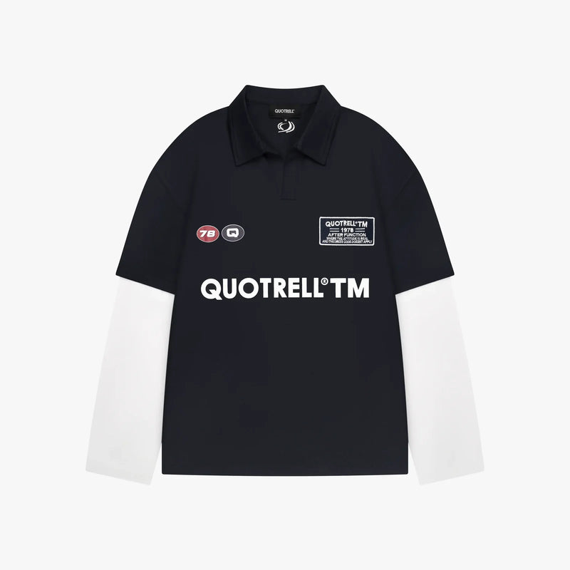 FW26 DROP1 FUNCTION POLO LONGSLEEVE | NAVY/WHITE 2