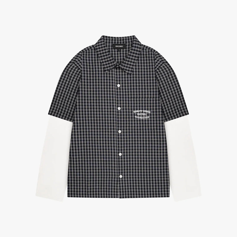 FW26 DROP1 HERITAGE DOUBLE LONGSLEEVE | NAVY/PLAID 2
