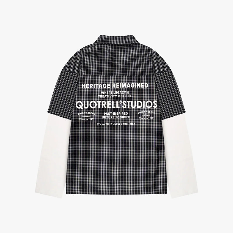 FW26 DROP1 HERITAGE DOUBLE LONGSLEEVE | NAVY/PLAID 3
