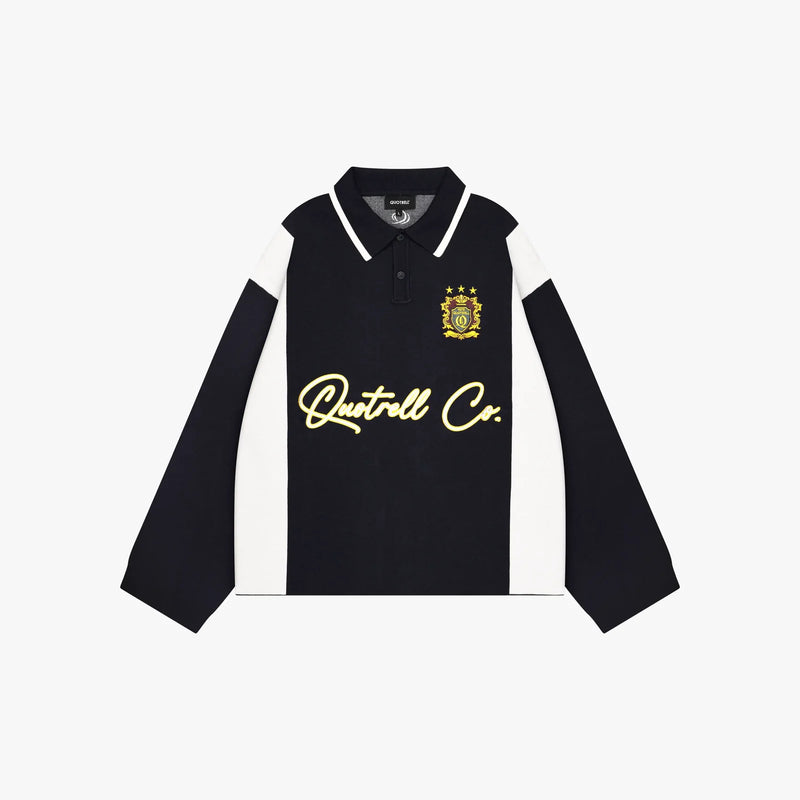 FW26 DROP1 MONO KNITTED POLO | NAVY/WHITE 2