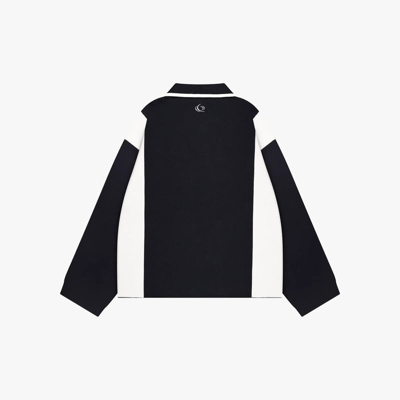 FW26 DROP1 MONO KNITTED POLO | NAVY/WHITE 3