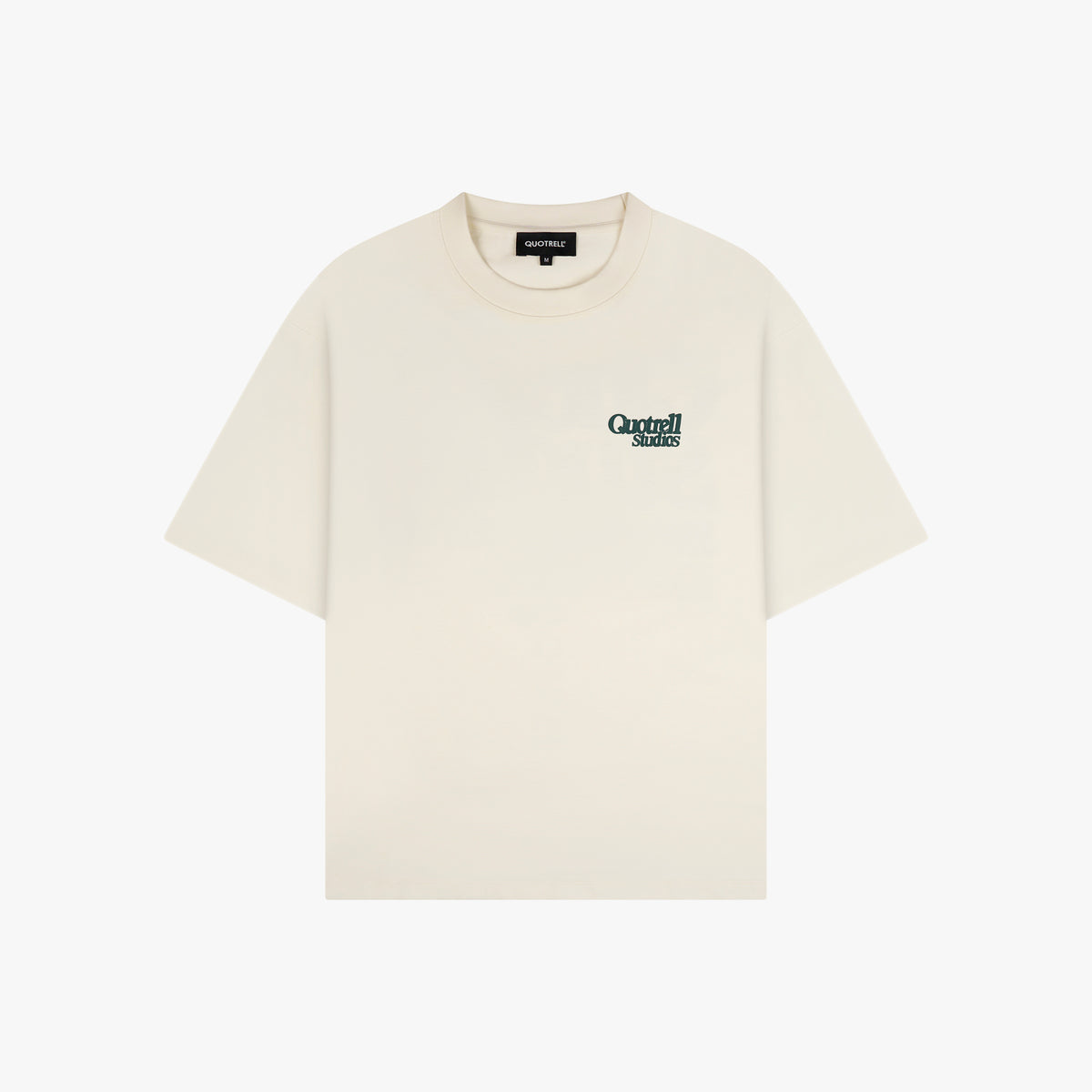 Puff Studios Tee in off white and teal