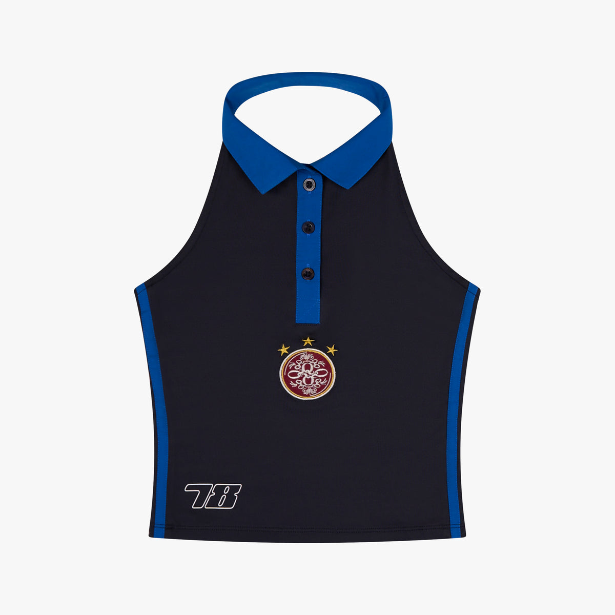 Nola Top in navy and blue