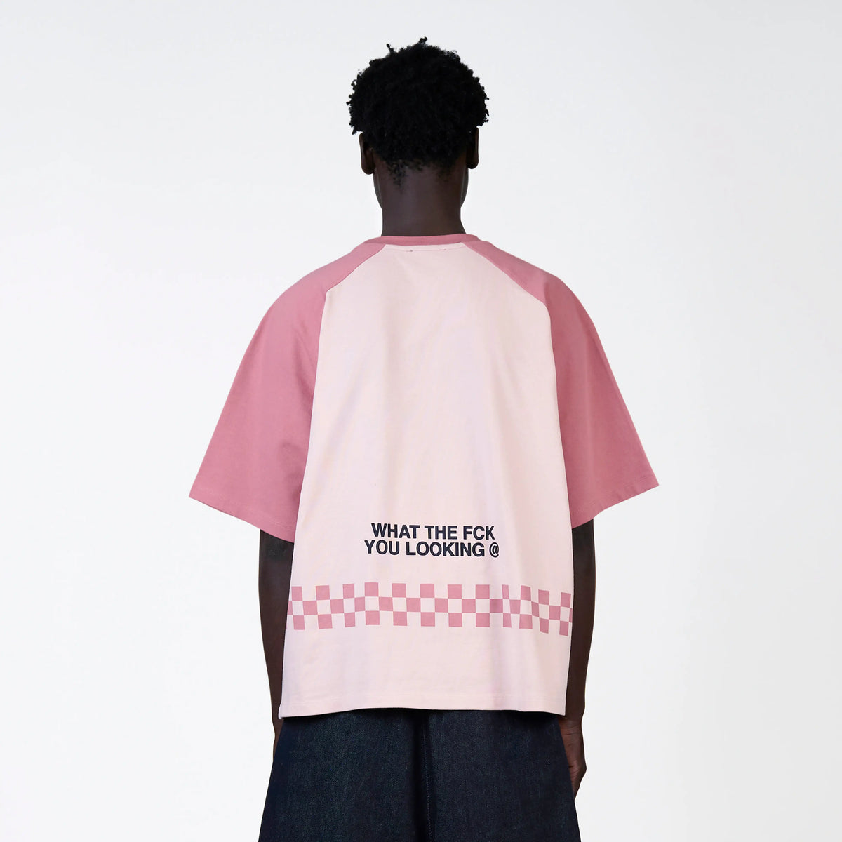 Emilio Boxy Tee in light pink and pink