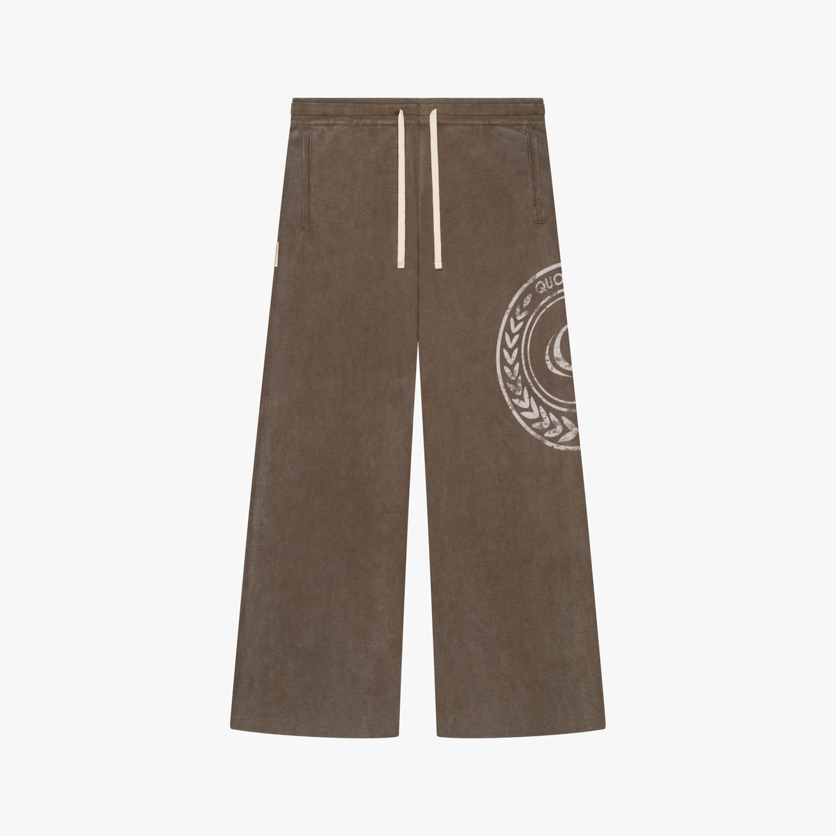 Emblem Jogging Pants in washed brown