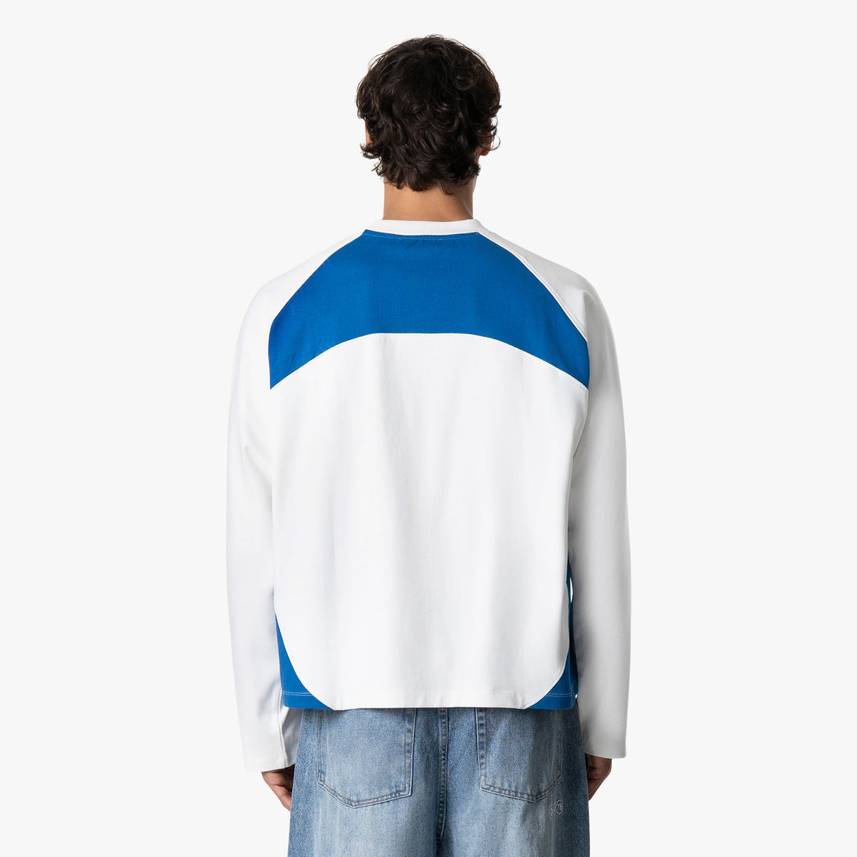 Frame Longsleeve in white and blue