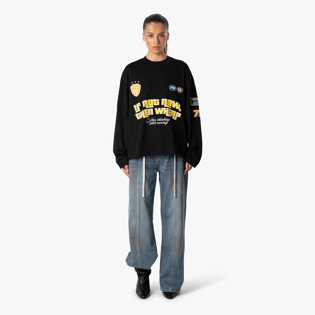 Grid Longsleeve in black