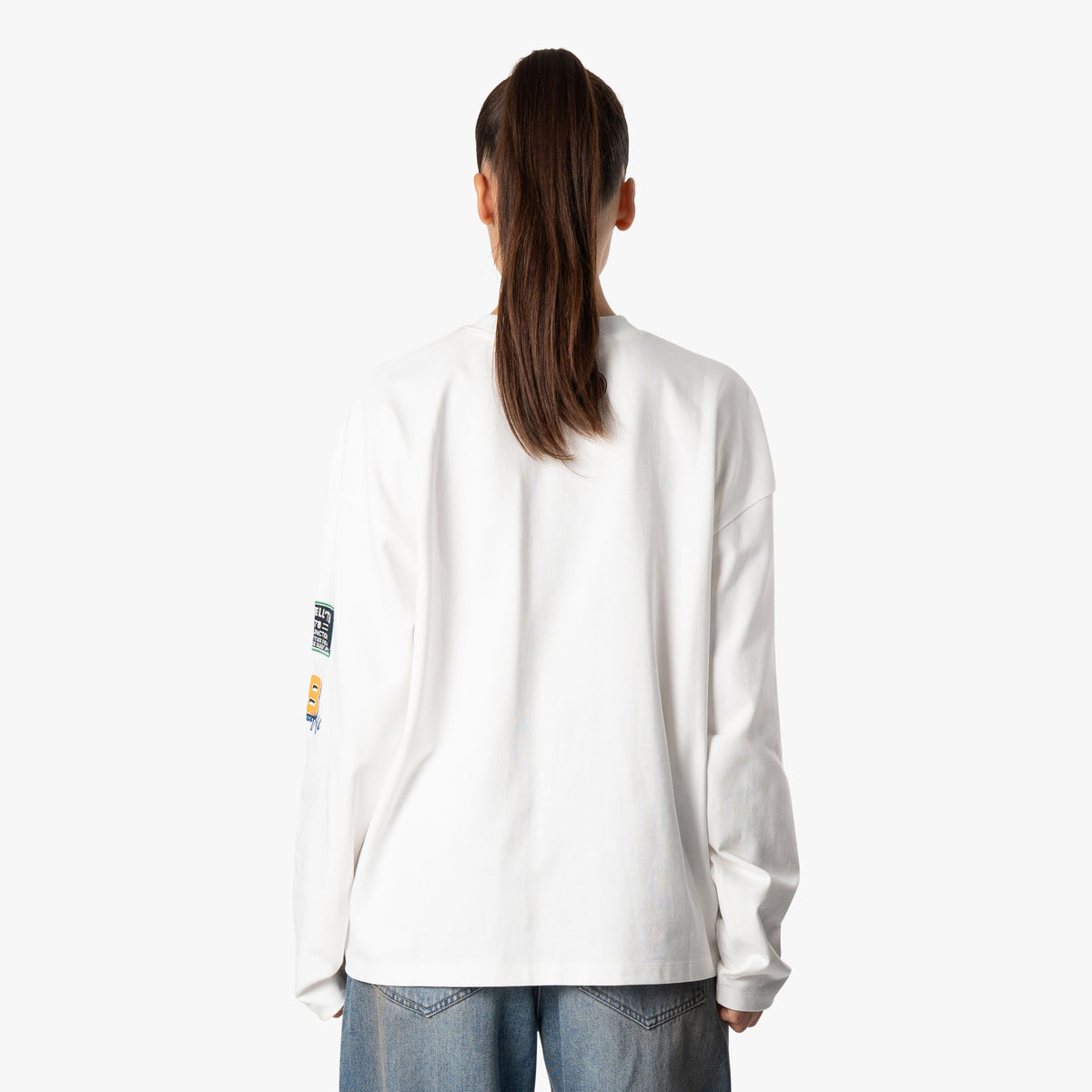 Grid Longsleeve in white