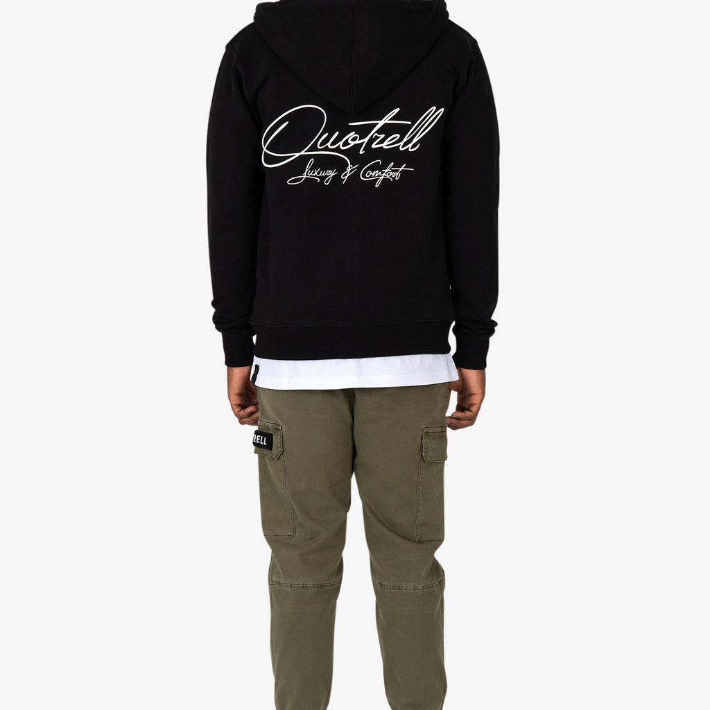 BOLOGNA ZIP HOODIE | BLACK/WHITE