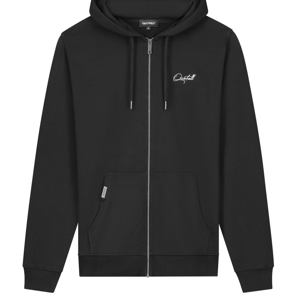 BOLOGNA ZIP HOODIE | BLACK/WHITE