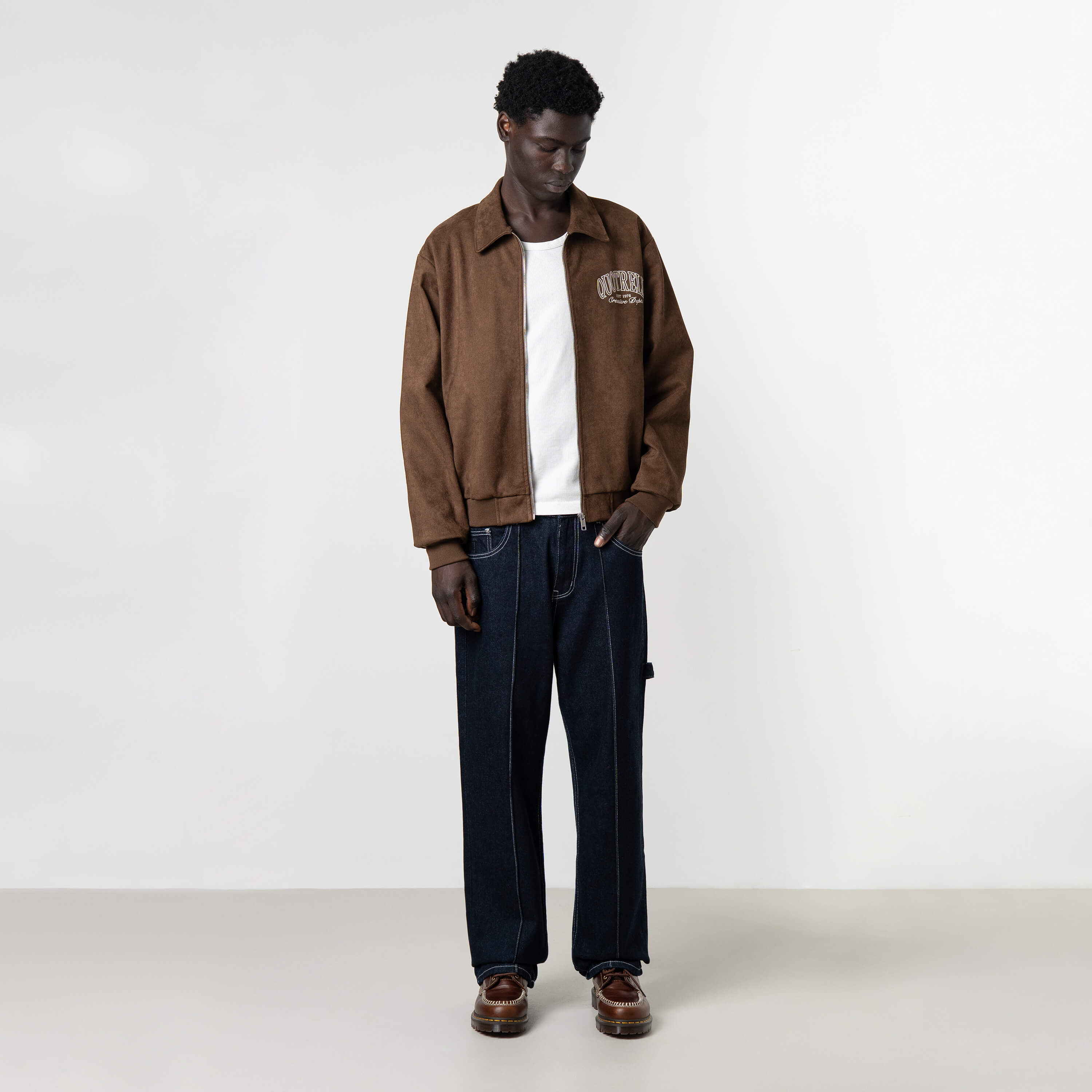 Premium oversized jacket with embroidered branding · Quotrell