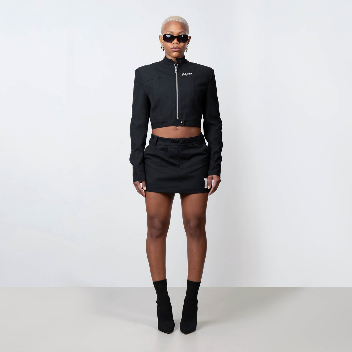 Aria Jacket in black and white