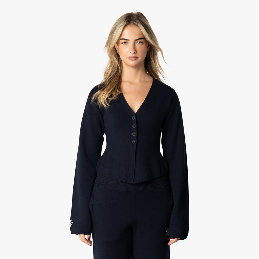 JACKIE KNITTED CARDIGAN | NAVY