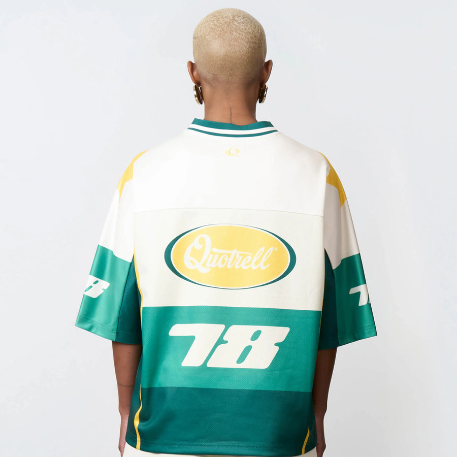 SHAWN MESH JERSEY | PETROL/YELLOW