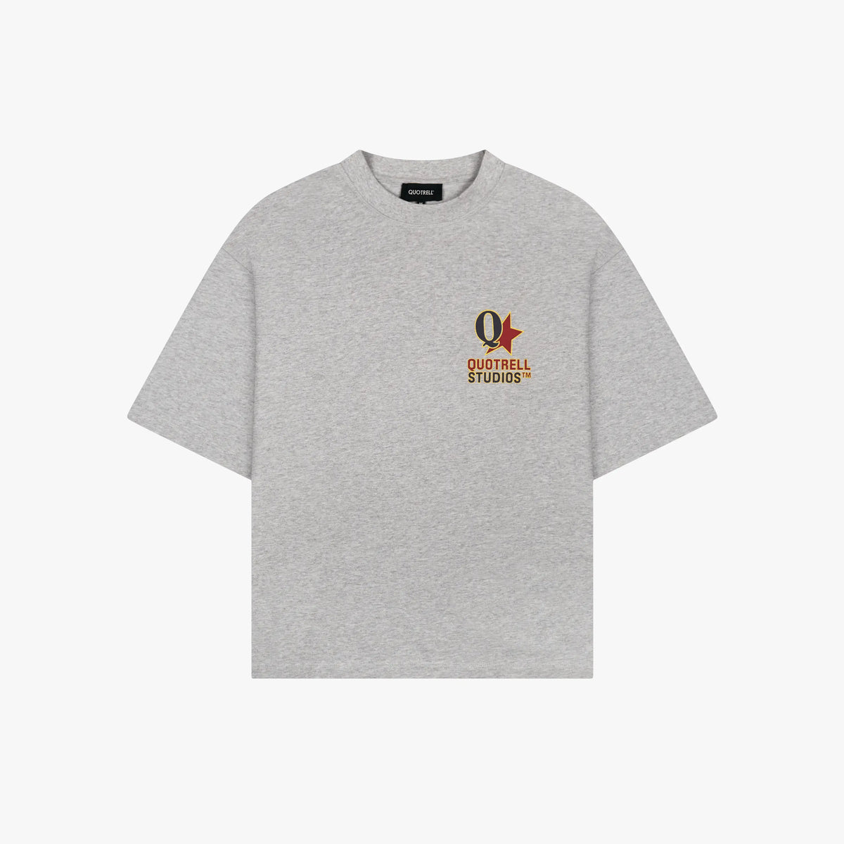 Carmine Tee in grey melee and navy