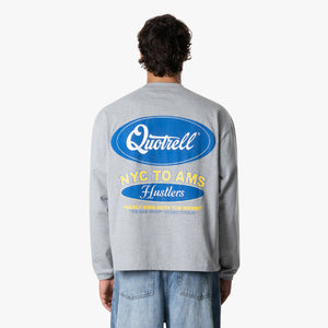 LOUIS LONGSLEEVE | LIGHT GREY MELEE/BLUE
