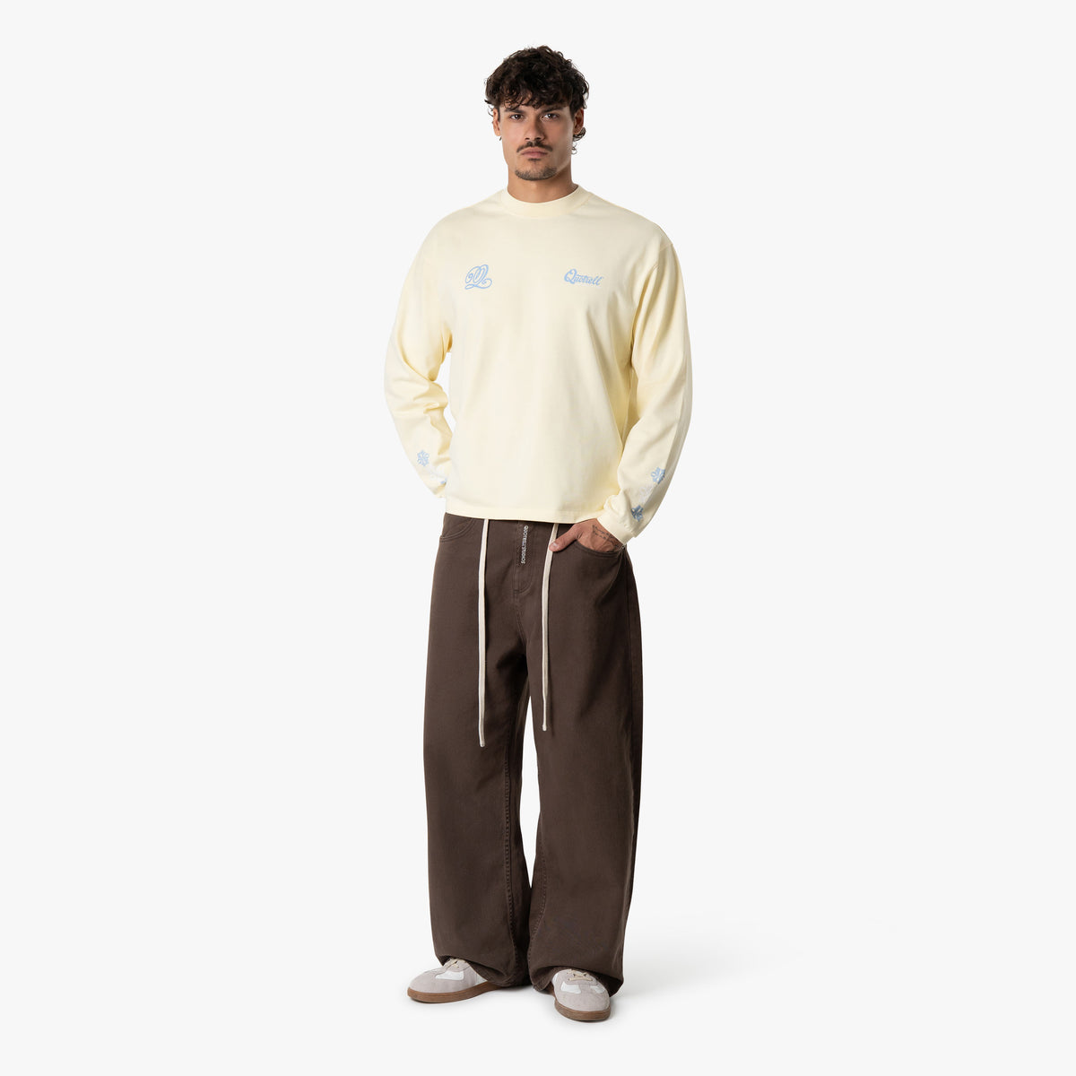 Louis Longsleeve in yellow and light blue