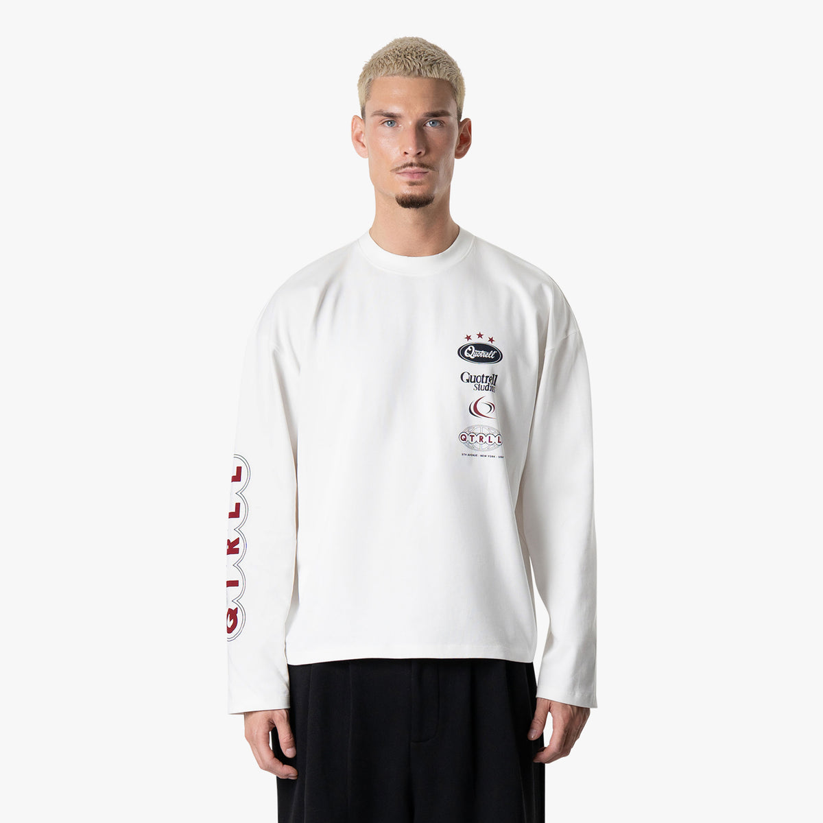 Marino Longsleeve in white and navy
