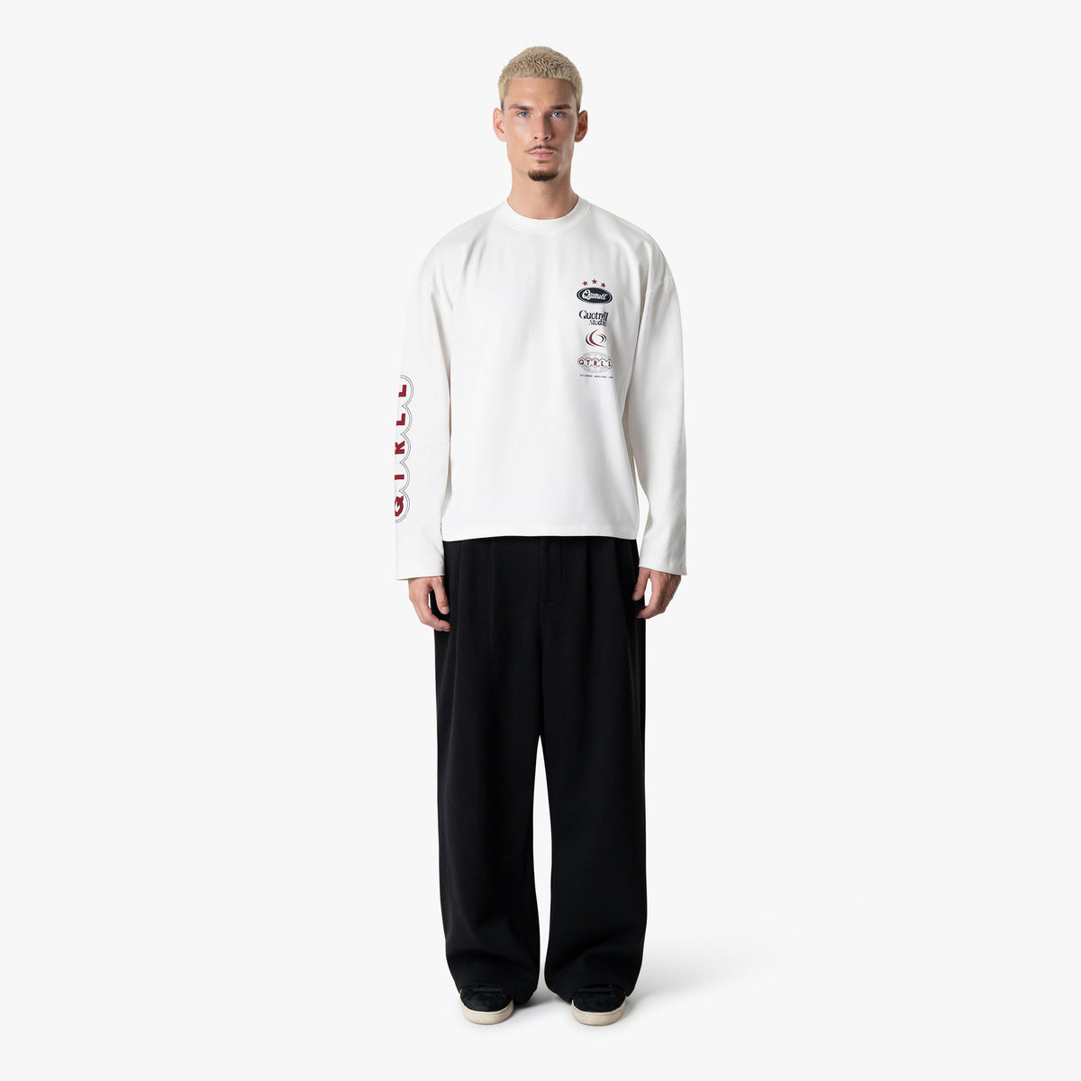 Marino Longsleeve in white and navy