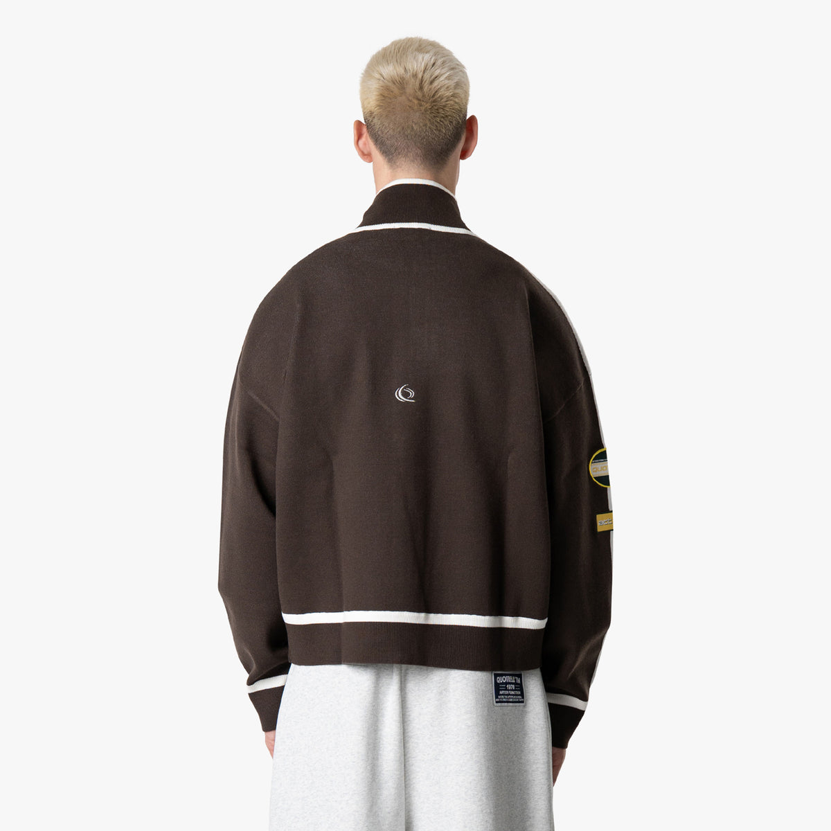 Max Knitted Zip in brown