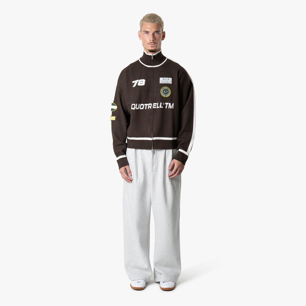 Max Knitted Zip in brown