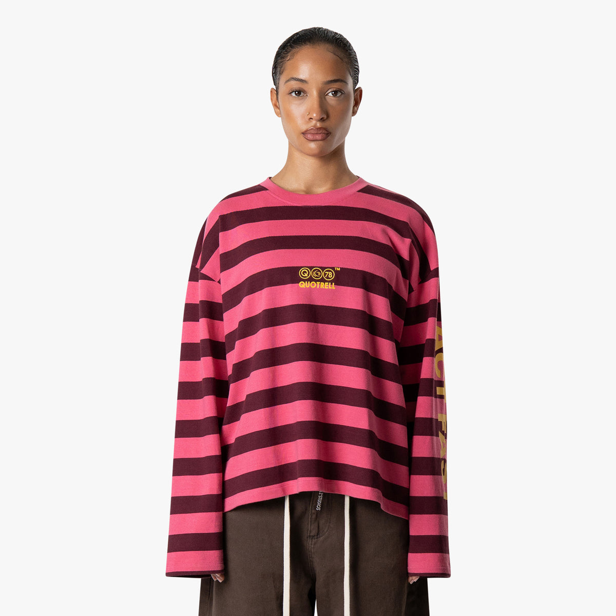 Moving Boxy Ls in pink and burgundy