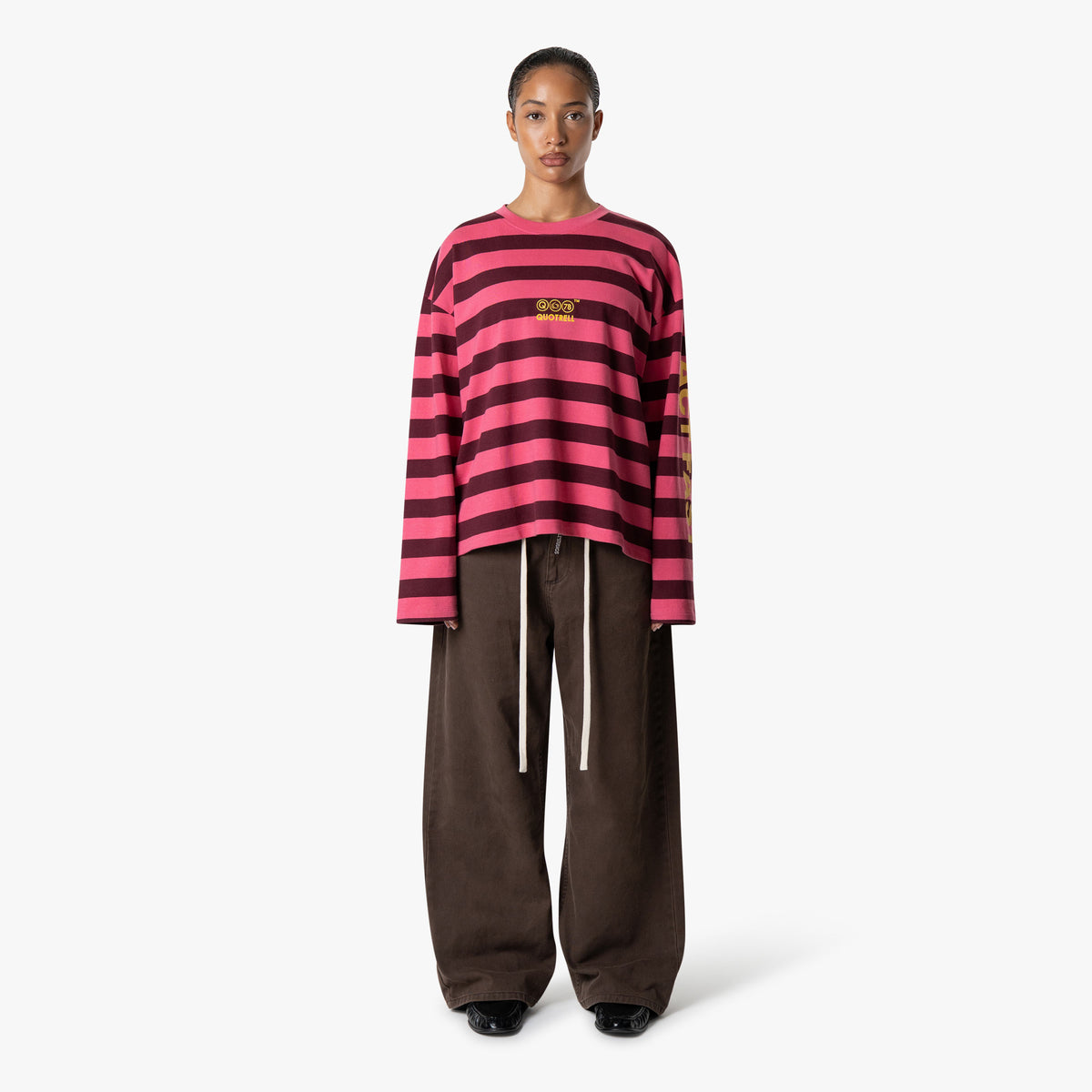 Moving Boxy Ls in pink and burgundy