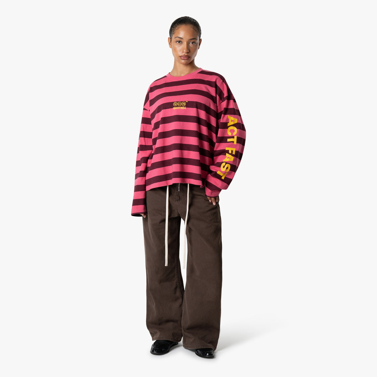 Moving Boxy Ls in pink and burgundy