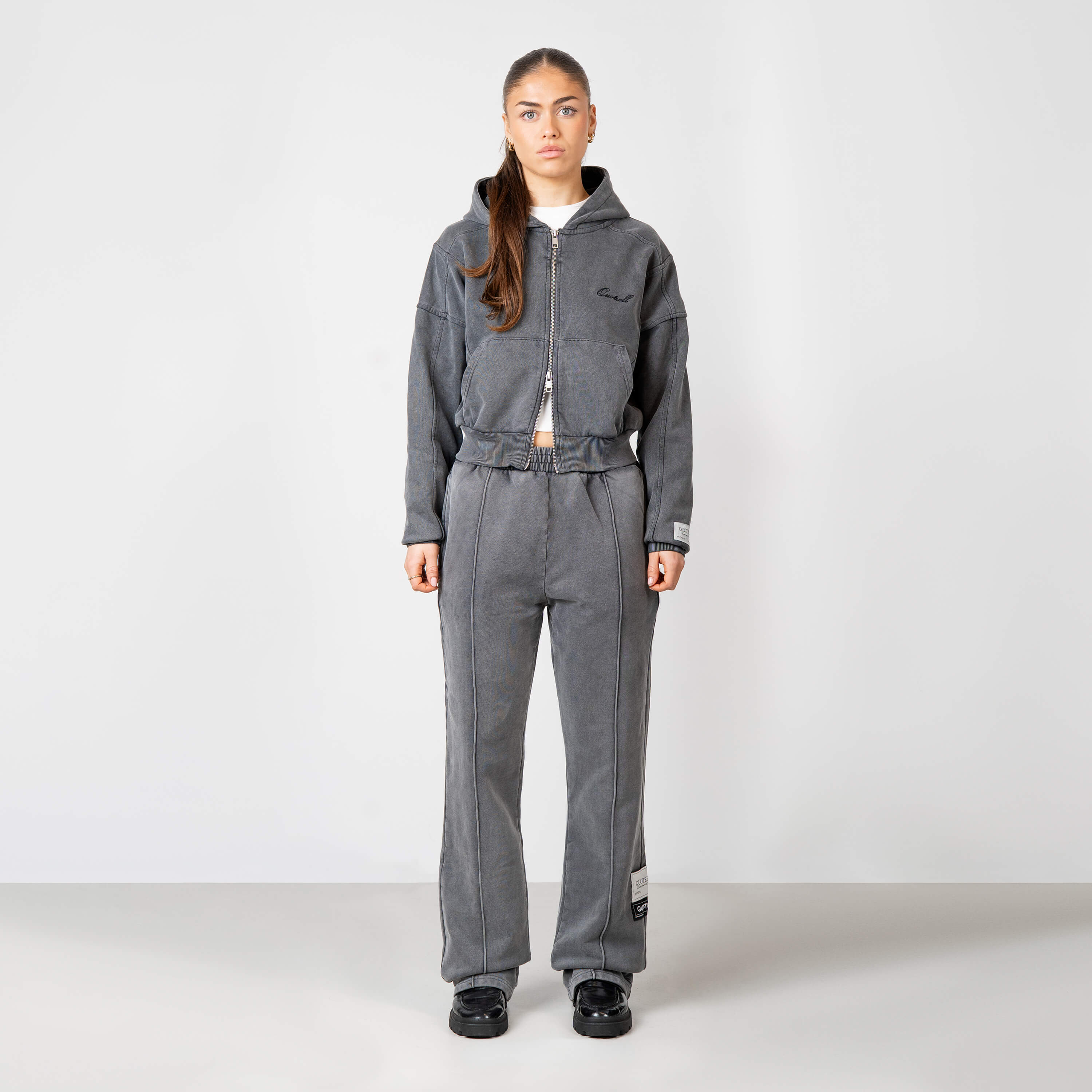 Premium Zip Vest in Acid Grey • Streetwear • Quotrell