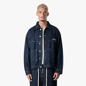 PINSTRIPE DENIM JACKET | DENIM PINSTRIPE