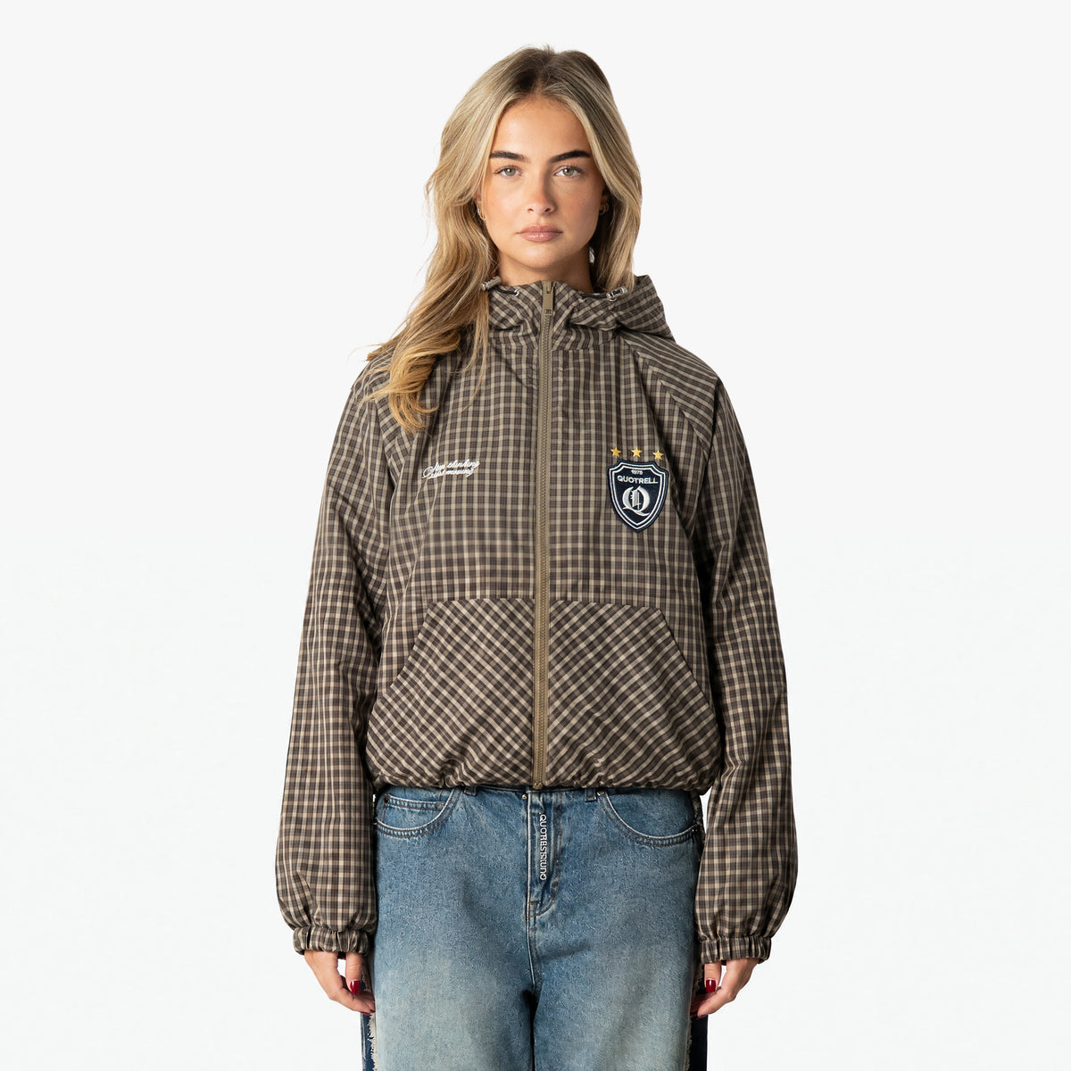 Plaid Jacket in beige plaid