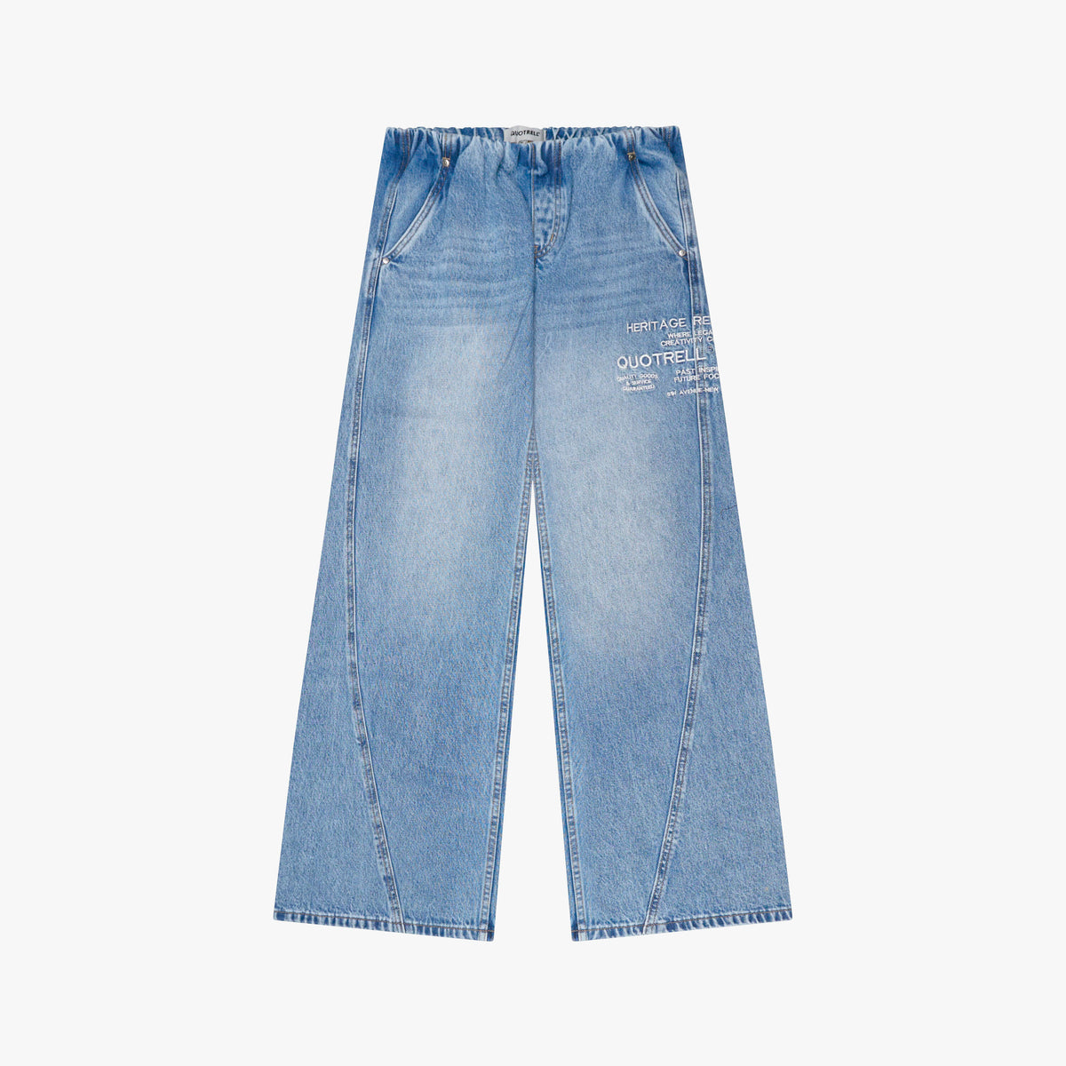 Jax Jeans in washed blue, front view