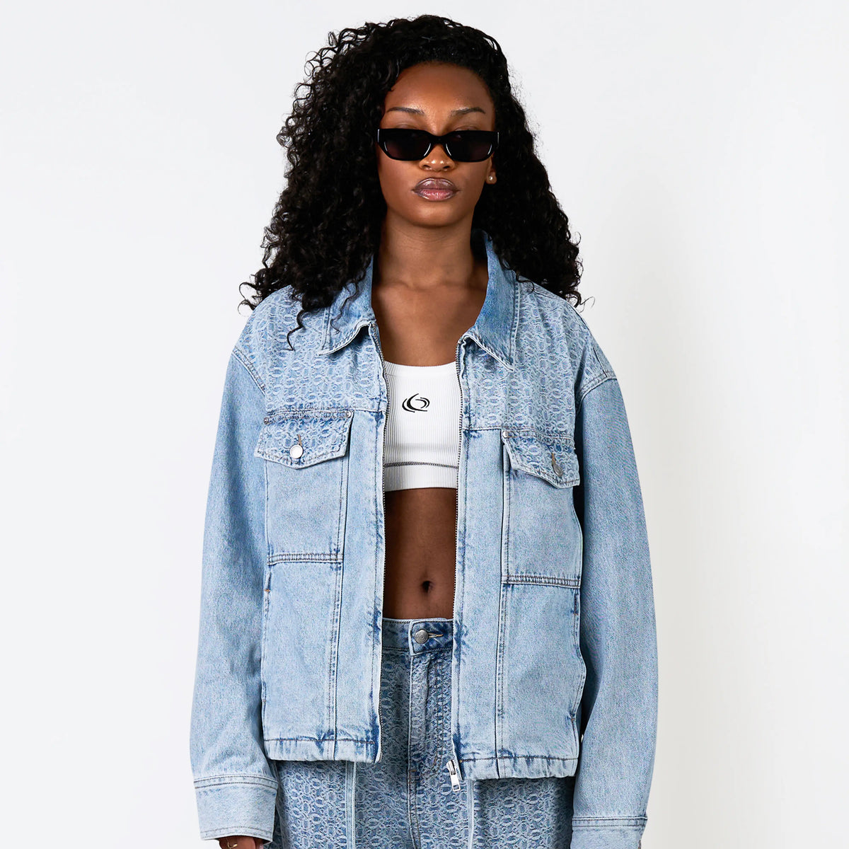 Rocco Jacket/Jeans Set in washed blue