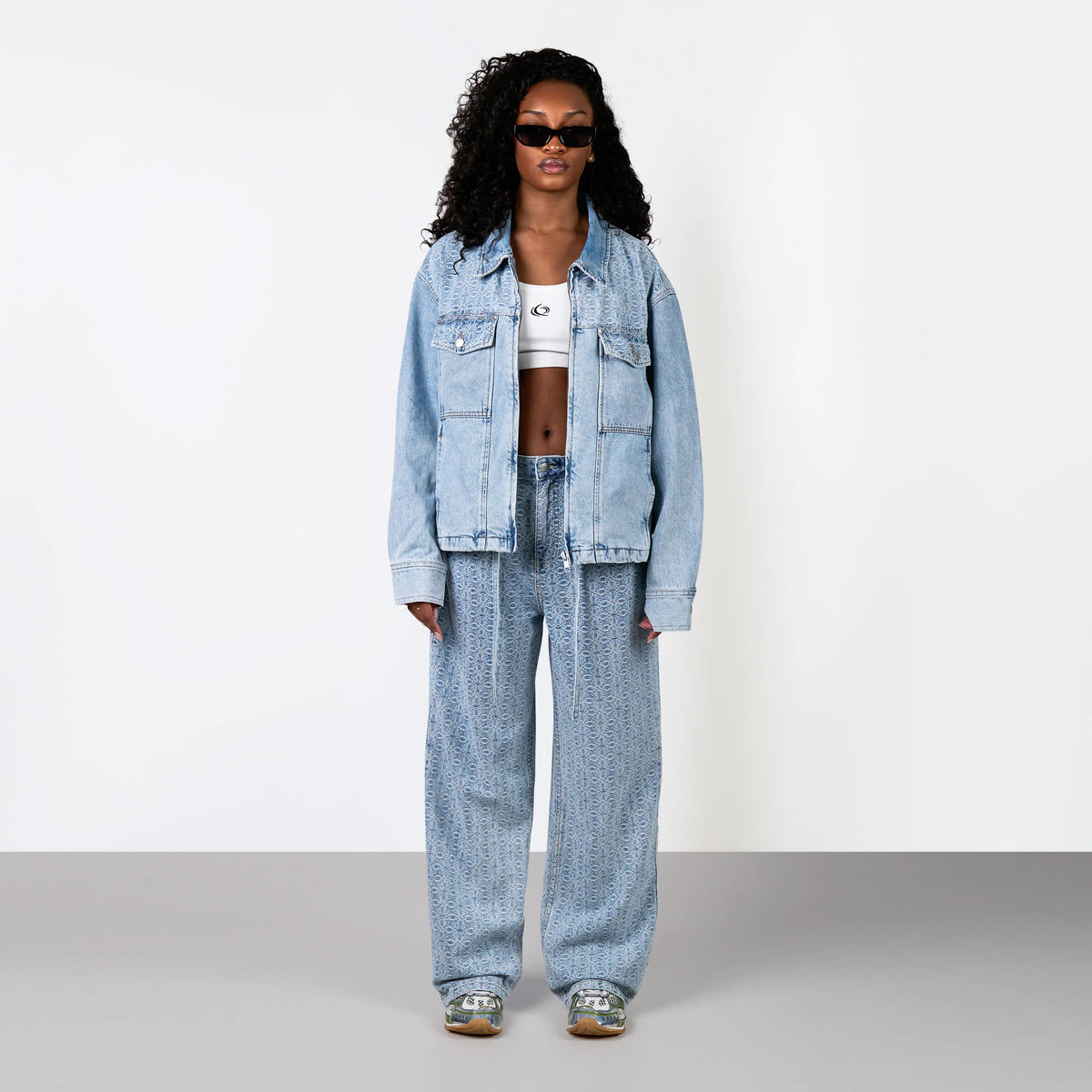 Rocco Jacket/Jeans Set in washed blue