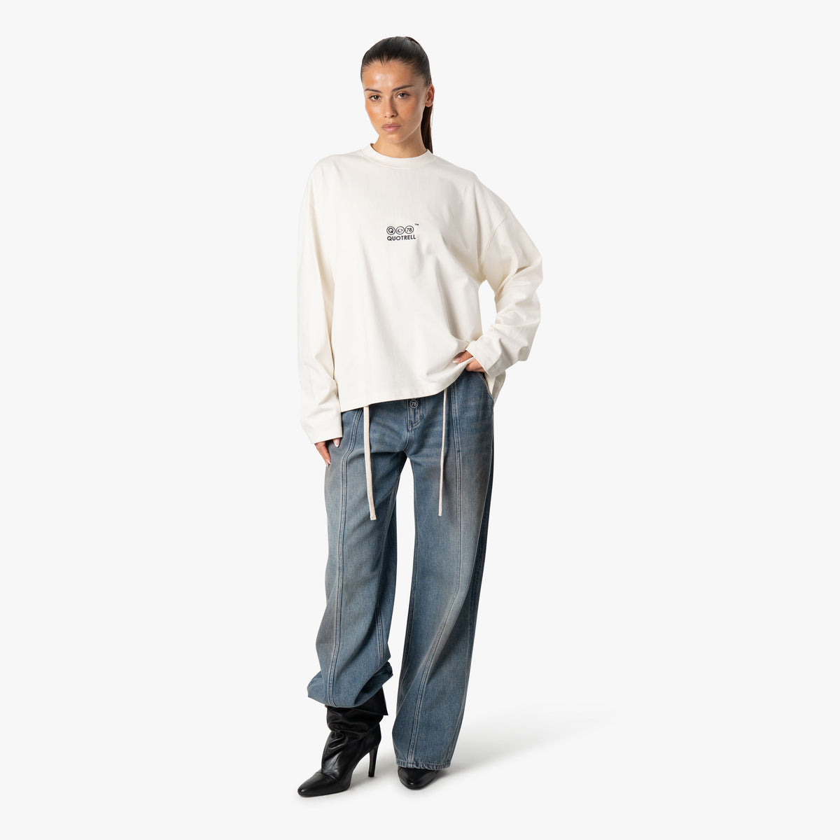 Will Longsleeve in ecru and purple