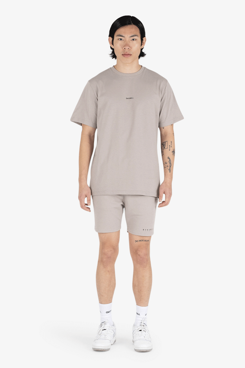FUSA T-SHIRT | TAUPE/BLACK