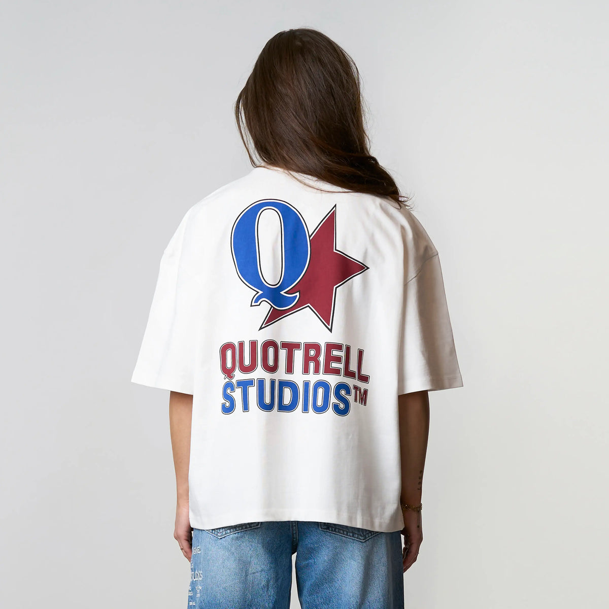 Carmine Tee in white and blue