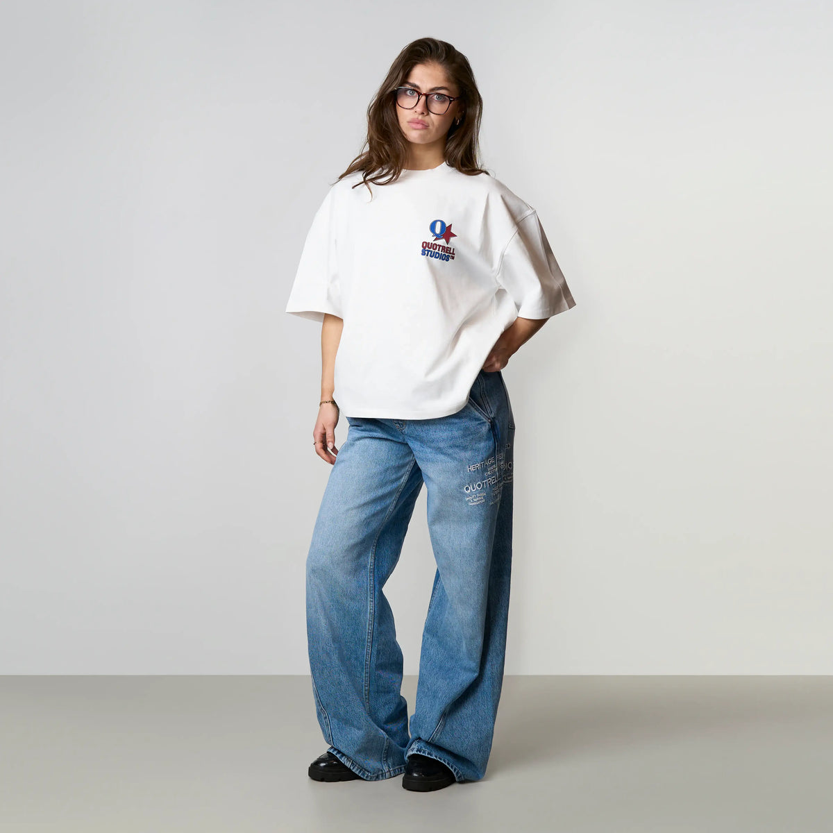 Carmine Tee in white and blue