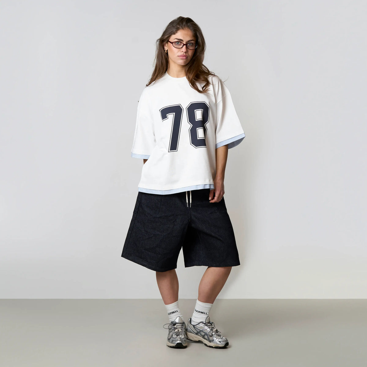 78 T-shirt in white and navy