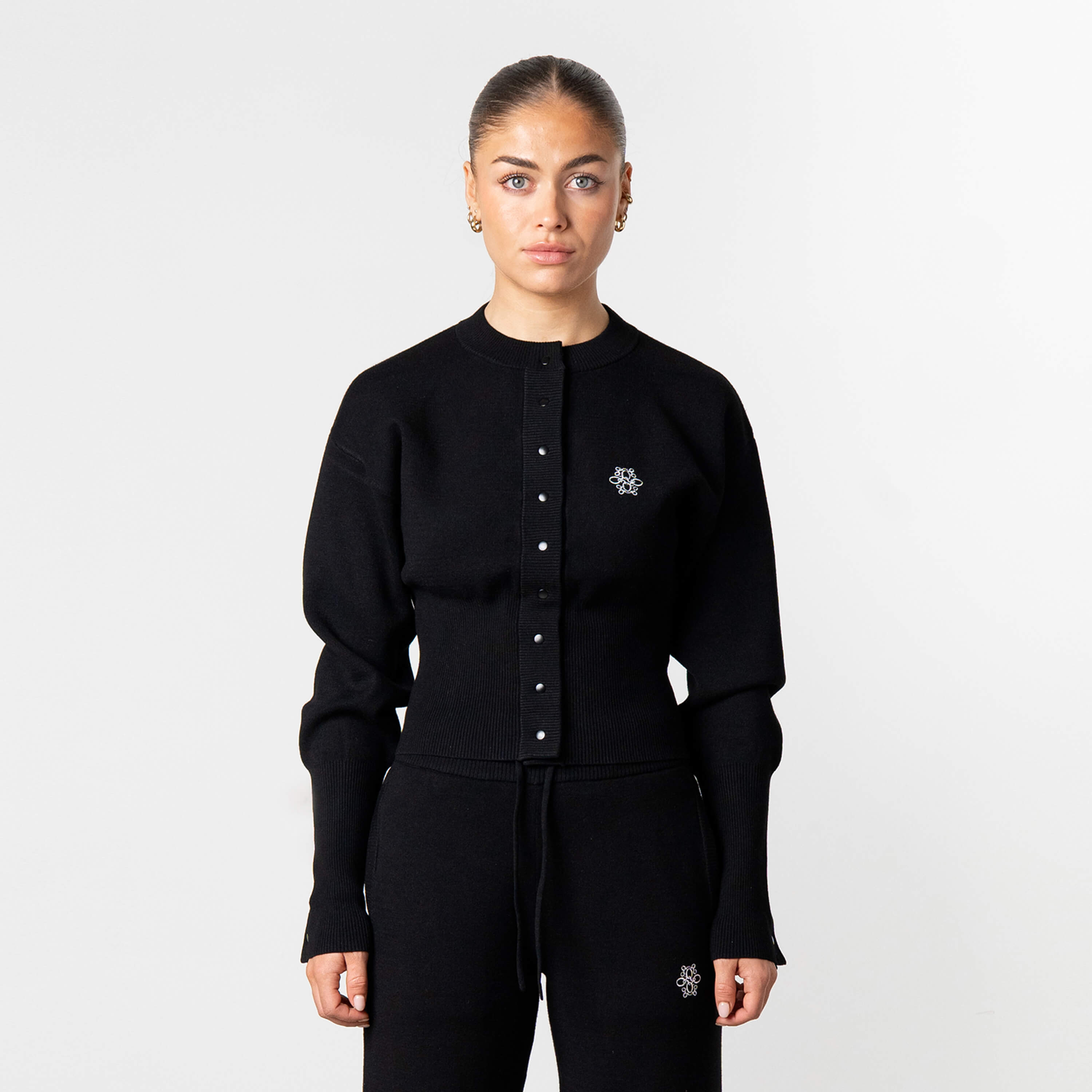 CHLOE KNITTED CARDIGAN | BLACK/WHITE – Quotrell