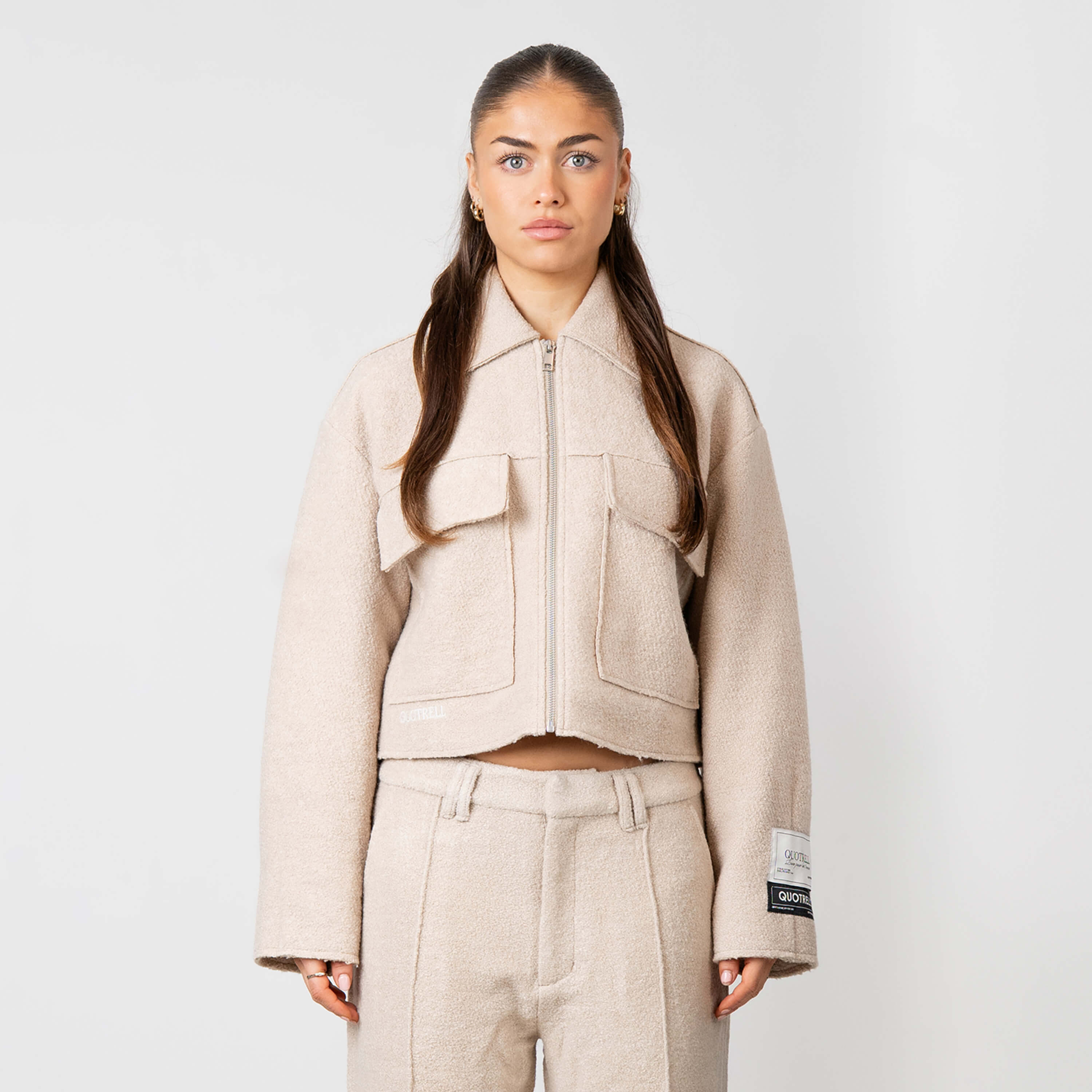 LAYLA CROPPED SET | BEIGE – Quotrell