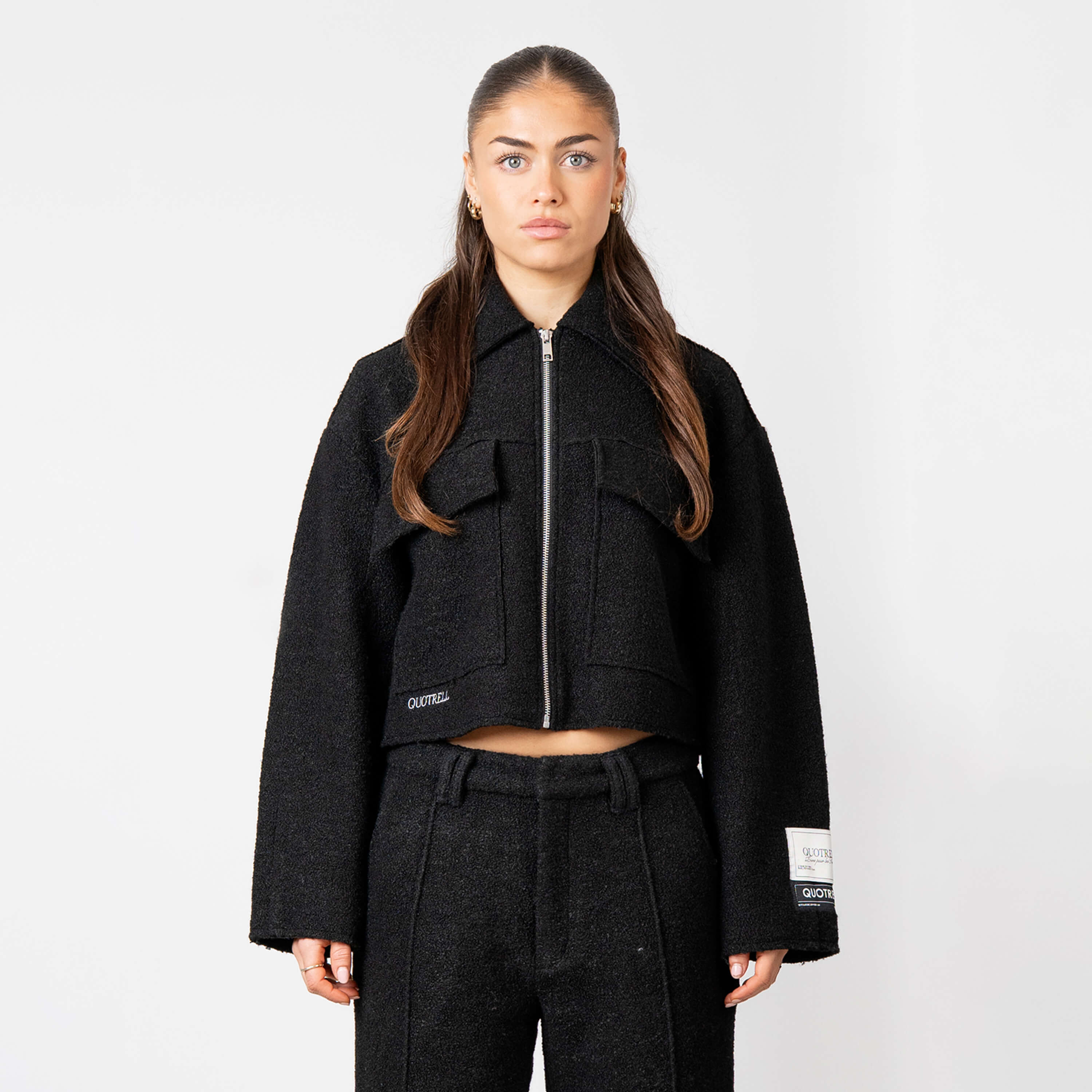 LAYLA CROPPED SET | BLACK – Quotrell