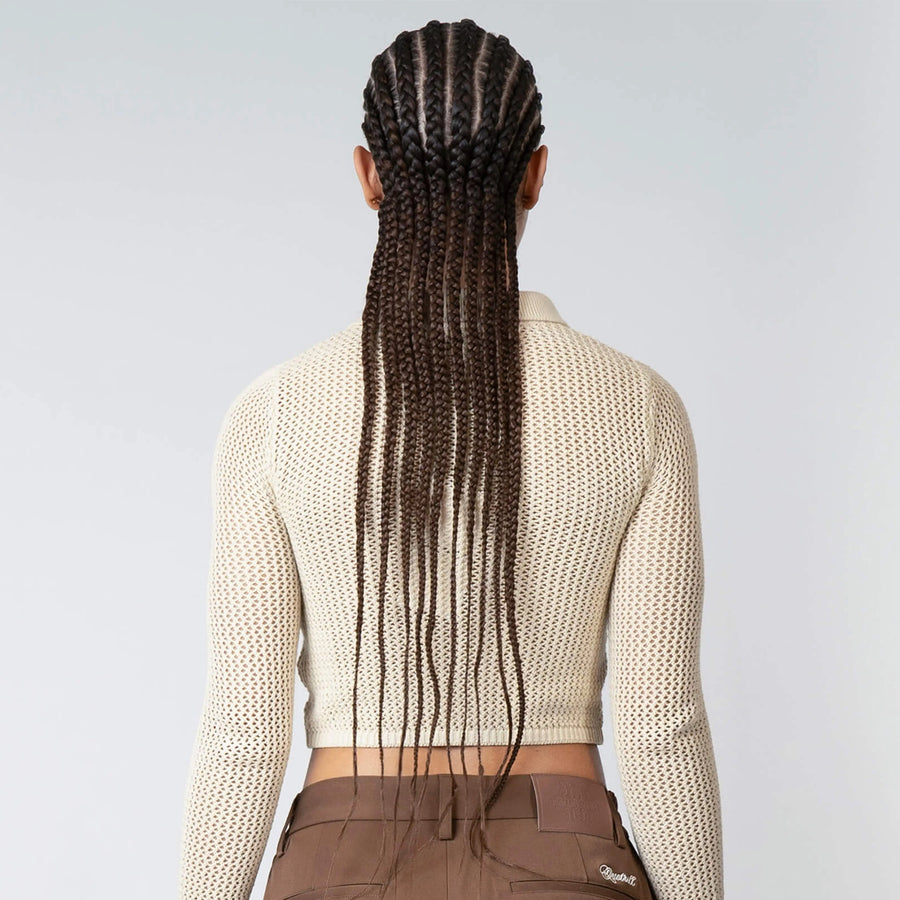 GIA KNITTED ZIP TOP | ECRU