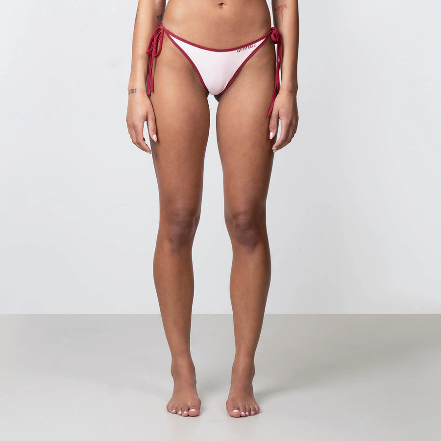 QUOTRELL BIKINI BOTTOM | LIGHT PINK/RED