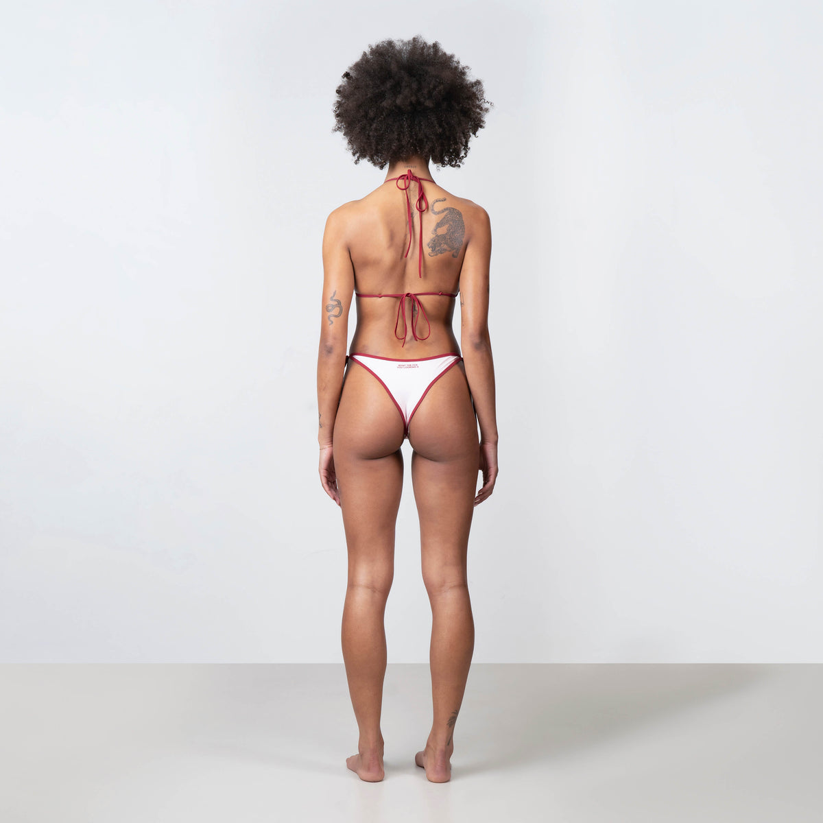 Quotrell Bikini Set in light pink and red